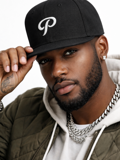 Peng Identity snapback cap with black embroidered logo