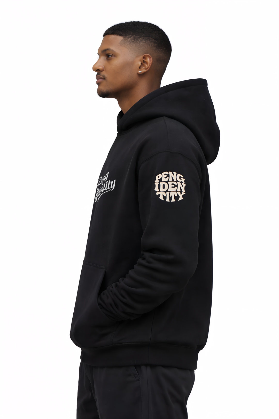 Peng Identity Hoodie | Script Logo Essential Streetwear – Peng Identity - Image 3