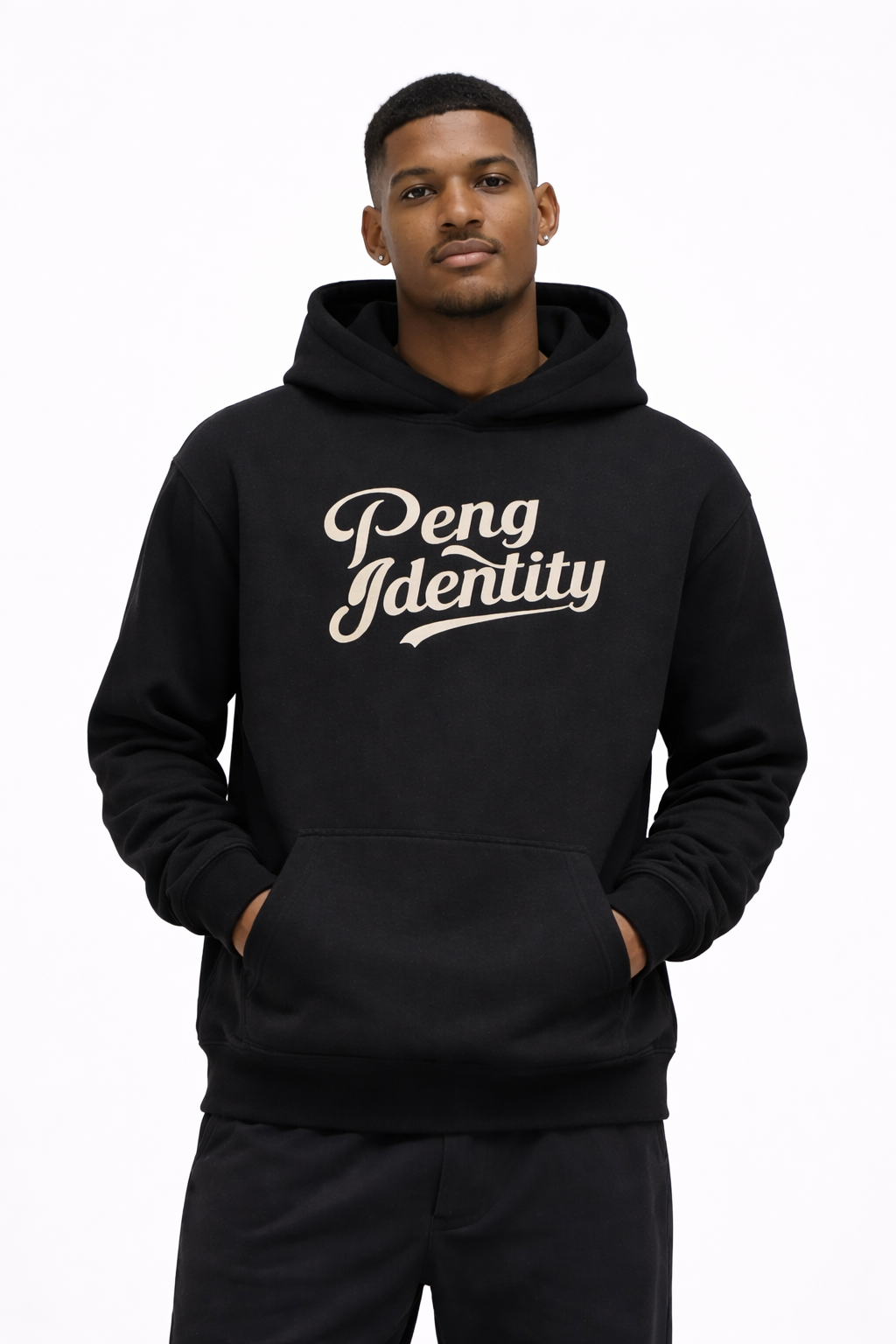 Peng Identity Hoodie | Script Logo Essential Streetwear – Peng Identity - Image 2
