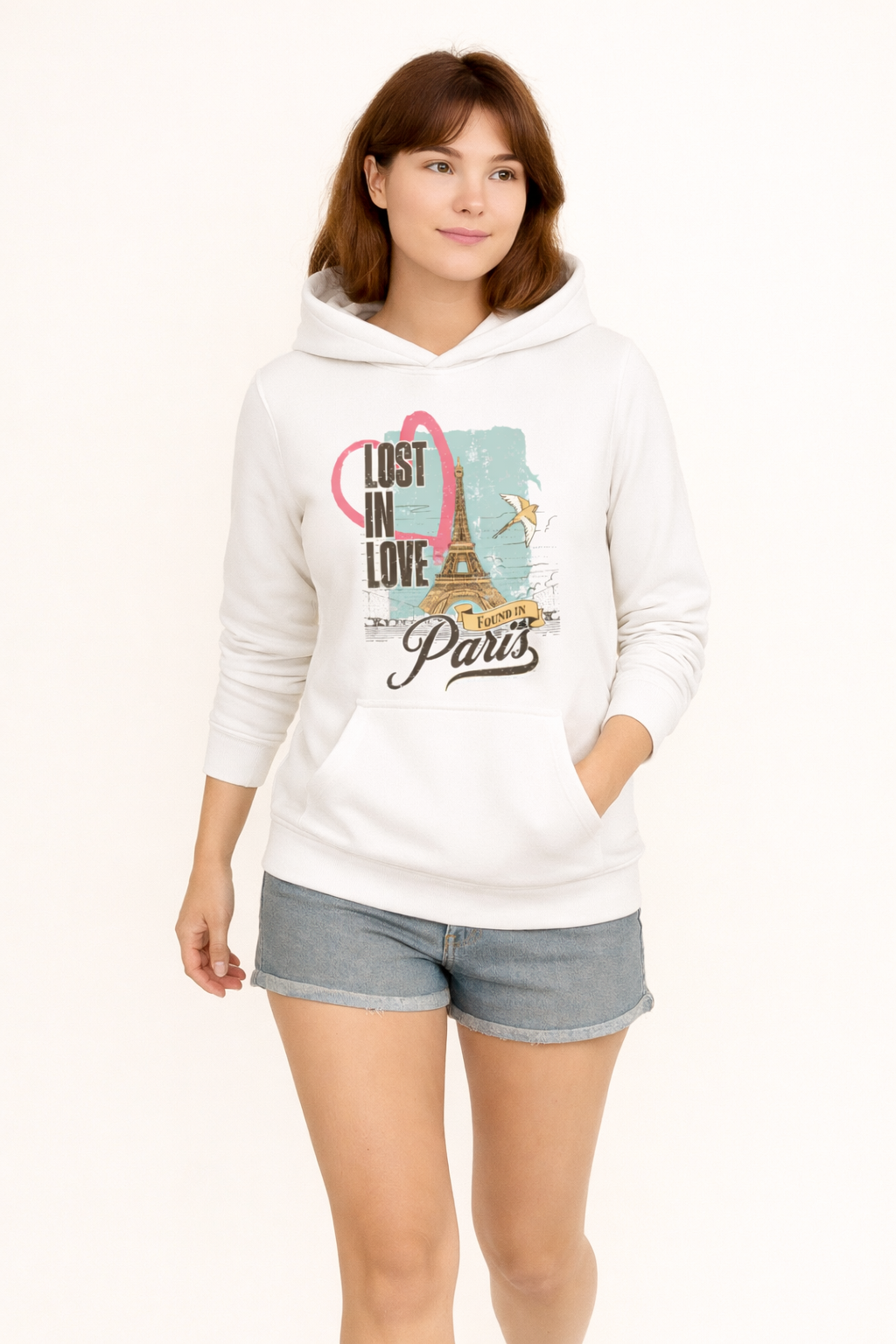 Lost in Love Paris Hoodie – Romantic Travel Graphic Hoodie | Unisex Streetwear - Image 3