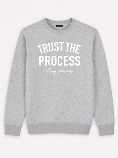 Trust the process sweatshirt by Peng Identity grey motivational crewneck
