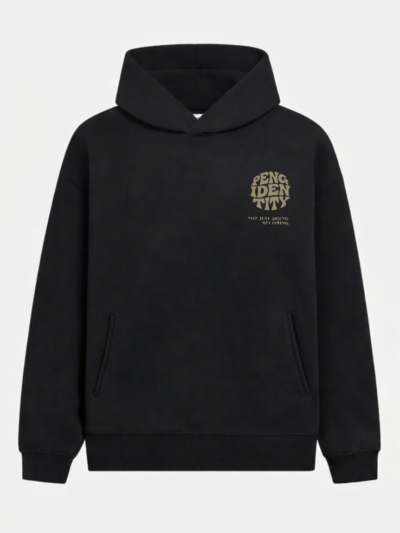 mens streetwear hoodie UK black graphic back print Peng Identity Origins