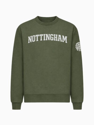 Nottingham sweatshirt in green varsity style by Peng Identity