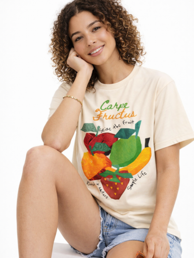 Carpe Fructus graphic tshirt with fruit illustration by Peng Identity