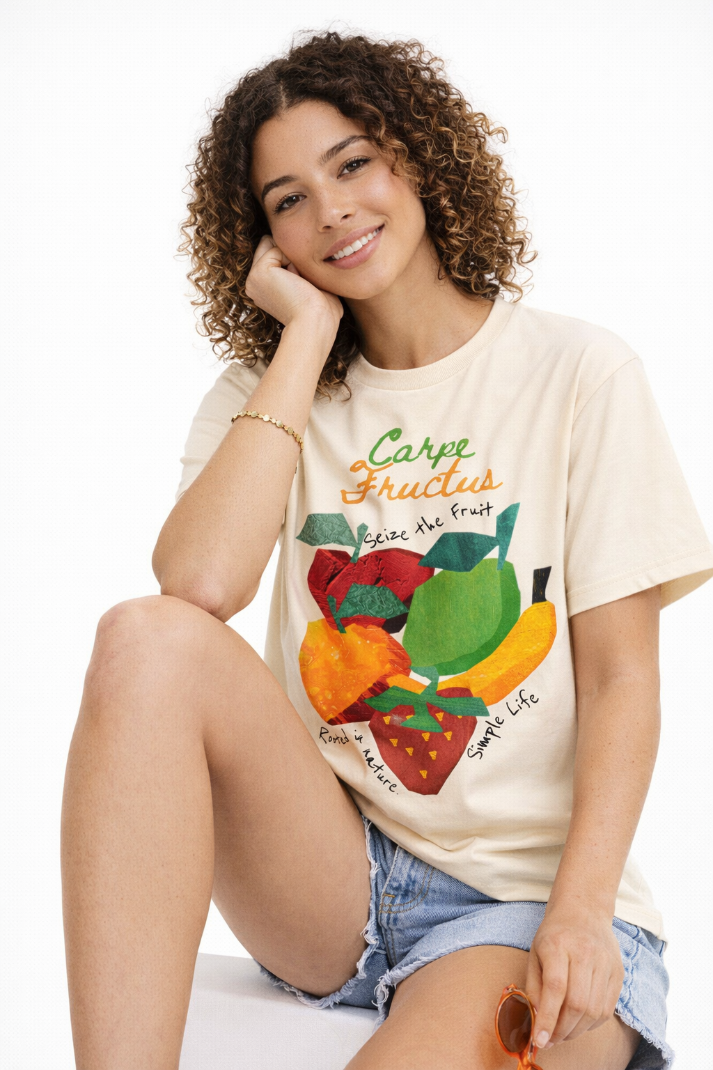 Carpe Fructus graphic tshirt with fruit illustration by Peng Identity