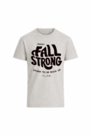 Fall strong graphic t shirt by Peng Identity with bold motivational typography